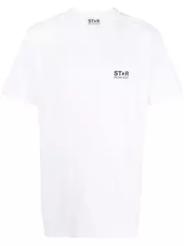 Футболка с логотипом GOLDEN GOOSE, белый