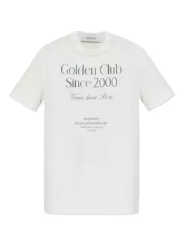 Футболка с логотипом GOLDEN GOOSE, белый