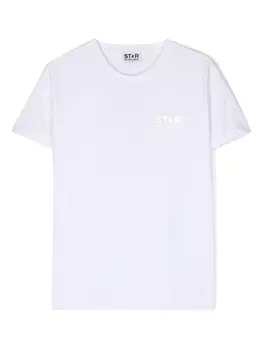 Футболка с логотипом Golden Goose Kids, белый