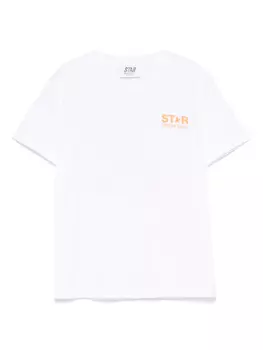 Футболка с логотипом Golden Goose Kids, белый