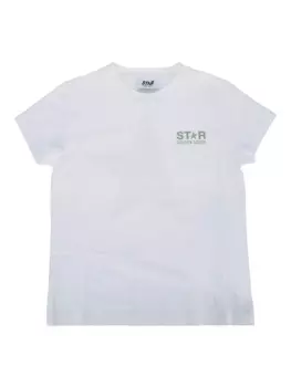 Футболка с логотипом Golden Goose Kids, белый