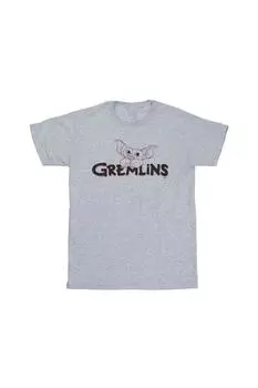 Футболка с логотипом Gremlins, серый