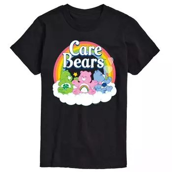 Футболка с логотипом группы Big & Tall Care Bears, Black Licensed Character, черный