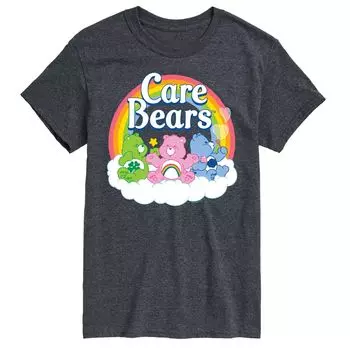 Футболка с логотипом группы Big & Tall Care Bears Licensed Character, серый