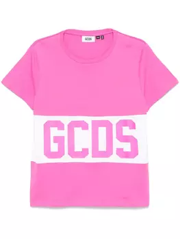 Футболка с логотипом группы GCDS, розовый