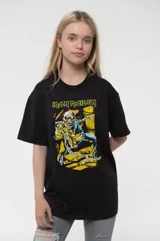 Футболка с логотипом группы Piece of Mind Iron Maiden, черный