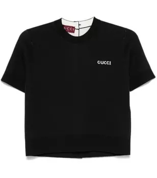 Футболка с логотипом Gucci, черный