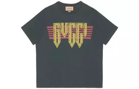 Футболка с логотипом Gucci, темно-зеленый