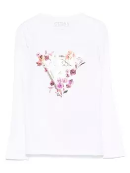 Футболка с логотипом guess kids, белый