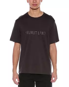 Футболка с логотипом Helmut Lang из плотной вязки, коричневый
