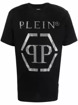 Футболка с логотипом Hexagon Philipp Plein, черный