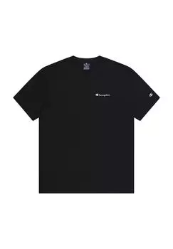 Футболка с логотипом, хлопок, мужская Champion, темно-синий