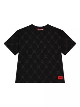 Футболка с логотипом HUGO KIDS, черный