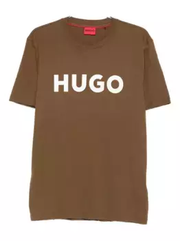 Футболка с логотипом HUGO, коричневый