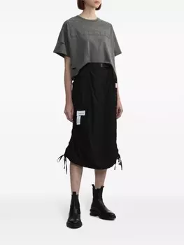 Футболка с логотипом и эффектом потертости Musium Div., серый