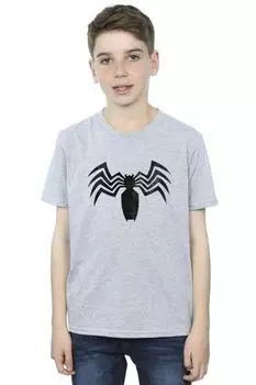 Футболка с логотипом и эмблемой Venom Spider Marvel, серый