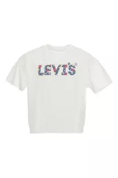Футболка с логотипом и цветочным мотивом Levi'S, белый