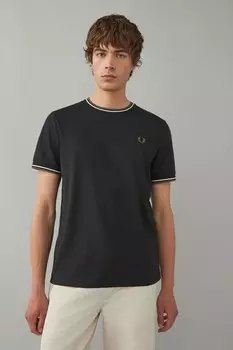 Футболка с логотипом и двумя наконечниками Fred Perry, черный