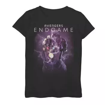 Футболка с логотипом и графическим рисунком для девочек 7–16 лет Marvel Avengers Infinity Endgame Gauntlet Marvel
