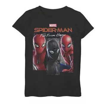 Футболка с логотипом и костюмами Marvel Spider-Man вдали от дома для девочек 7–16 лет Licensed Character