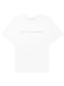 Футболка с логотипом и кристаллами STELLA MCCARTNEY, белый