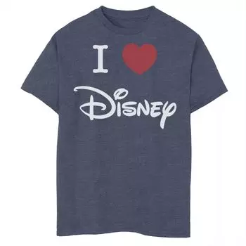 Футболка с логотипом «I Love Disney Heart» для мальчиков 8–20 лет Disney, синий