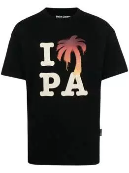 Футболка с логотипом I love pa Palm Angels, черный