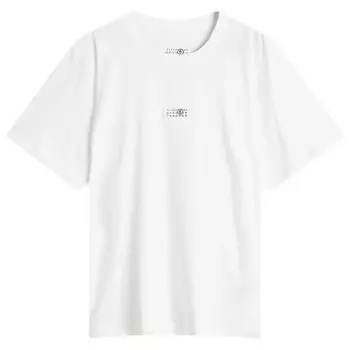 Футболка с логотипом и нашивкой «Цифры» Mm6 Maison Margiela, белый