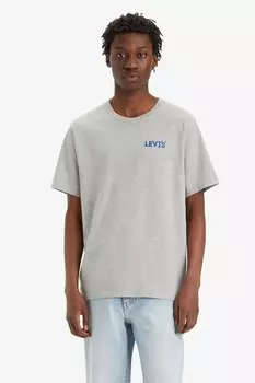 Футболка с логотипом и овальным вырезом Levi'S, серый