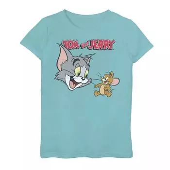 Футболка с логотипом и портретным рисунком Tom And Jerry для девочек 7–16 лет Licensed Character