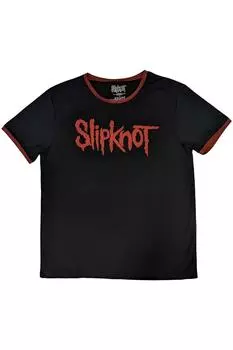 Футболка с логотипом и принтом на спине Slipknot, черный