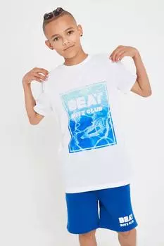 футболка с логотипом и принтом «Pool» Beat Boyz Club, белый