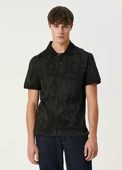 Футболка с логотипом и воротником-поло Mcqueen, черный