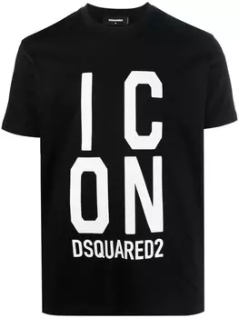 Футболка с логотипом Icon Dsquared2, черный