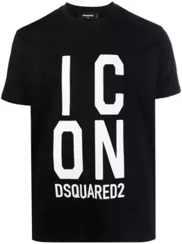 Футболка с логотипом Icon DSQUARED2, черный