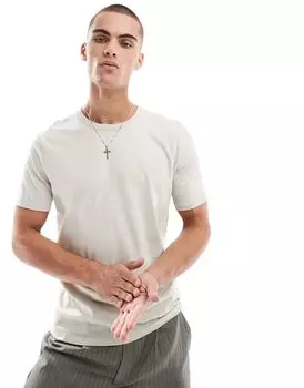 Футболка с логотипом icon кремового цвета Hollister