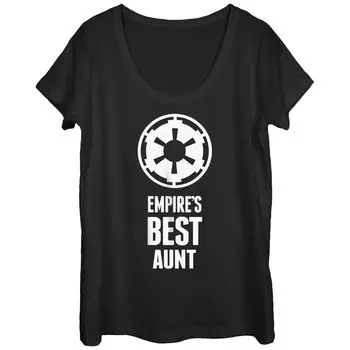 Футболка с логотипом Империи звездных войн Best Aunt Empire для юниоров и графическим рисунком с овальным вырезом Licensed Character
