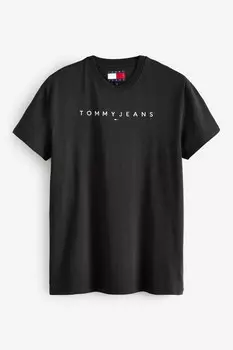 Футболка с логотипом из 100% хлопка Tommy Jeans, черный