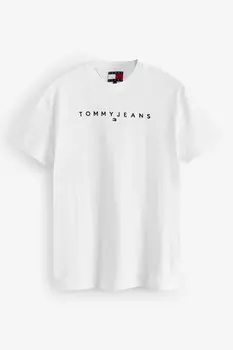Футболка с логотипом из 100% хлопка Tommy Jeans, белый
