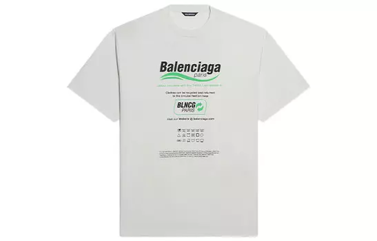 Футболка с логотипом из химчистки Balenciaga, белый