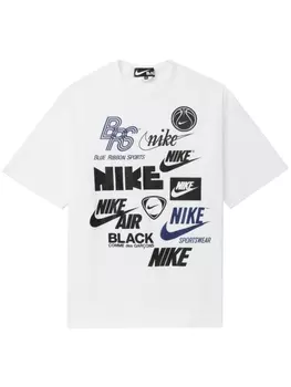 Футболка с логотипом из коллаборации с Nike Black Comme Des Garons, белый