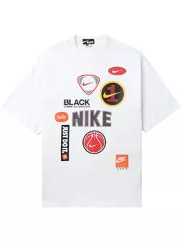 Футболка с логотипом из коллаборации с Nike Black Comme Des Garons, белый