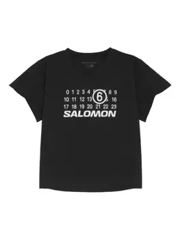 Футболка с логотипом из коллаборации с Salomon MM6 Maison Margiela X Salomon, черный