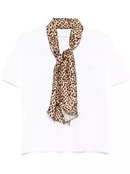 Футболка с логотипом из страз LIU JO, белый