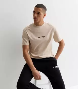 Футболка с логотипом Jack & Jones Stone Cotton Originals Studio Jack & Jones, белый