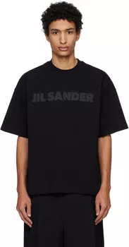 Футболка с логотипом Jil Ander Jil Sander, черный