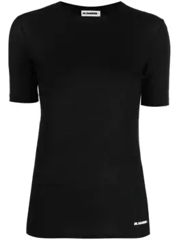 Футболка с логотипом JIL SANDER, черный