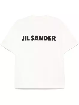 Футболка с логотипом Jil Sander, нейтральный
