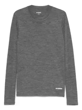 Футболка с логотипом JIL SANDER, серый