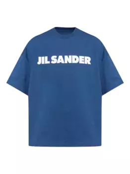 Футболка с логотипом JIL SANDER, синий
